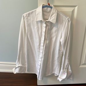 Beautiful Pink Tartan shirt in excellent condition. white with Herringbone weave